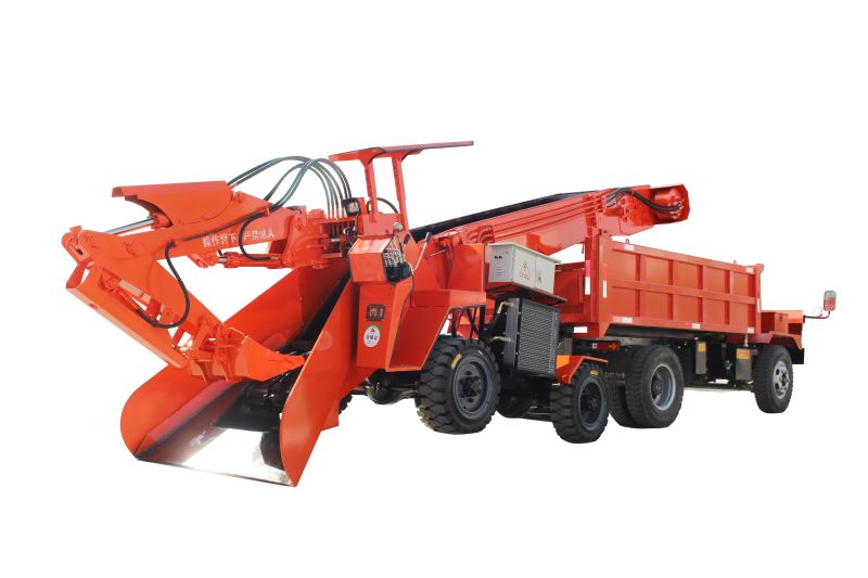 120型輪式刮板扒渣機(jī)配礦用10噸四不像礦車.jpg
